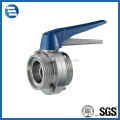 Food Grade Stainless Steel DIN Male Thread Sanitary Butterfly Valve